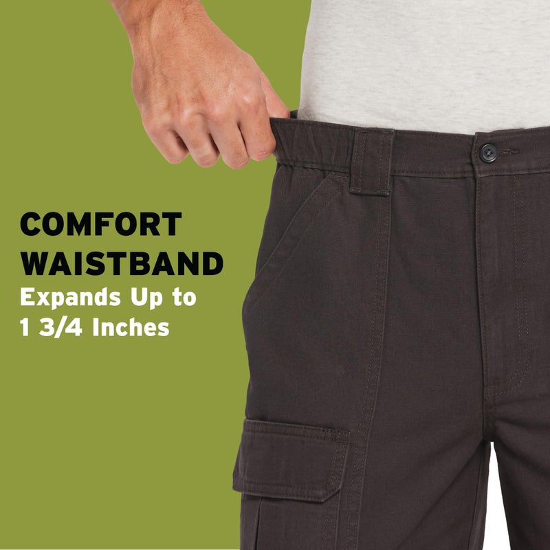 Savane Men's Hiking Cotton Cargo Shorts with Tech Pocket (Available in Big and Tall), Khaki, 34 - Image 3